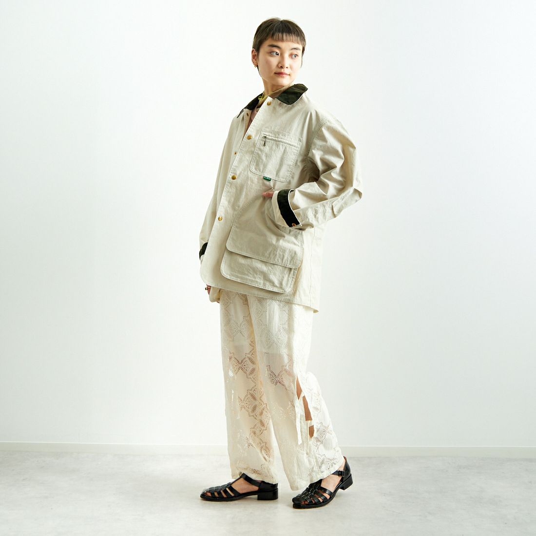 L.L.BEAN [エルエルビーン] BEAN'S フィールドコート [5175-9043] 24 SAND &&モデル身長：160cm 着用サイズ：S&&