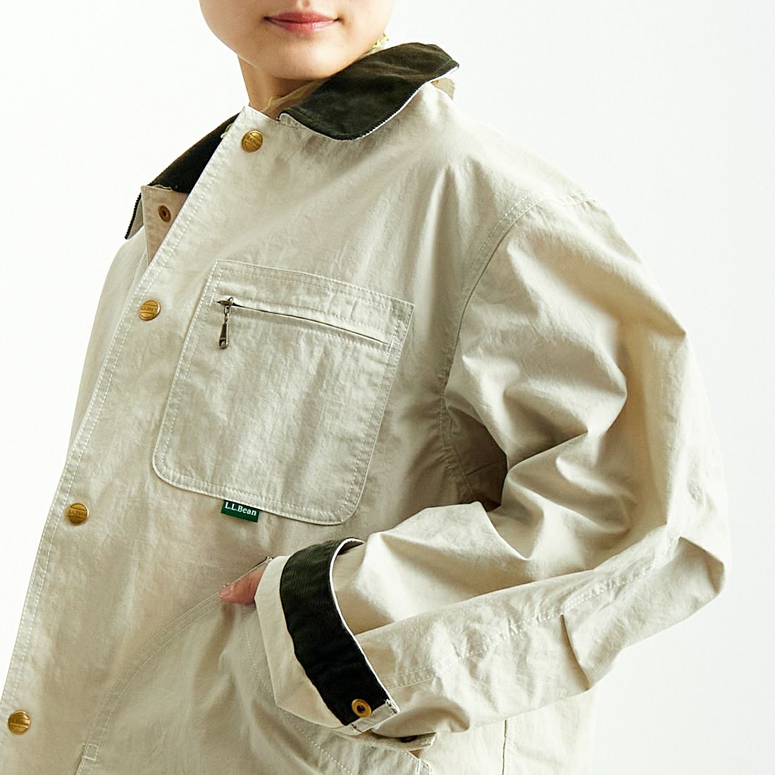 L.L.BEAN [エルエルビーン] BEAN'S フィールドコート [5175-9043] 24 SAND &&モデル身長：160cm 着用サイズ：S&&