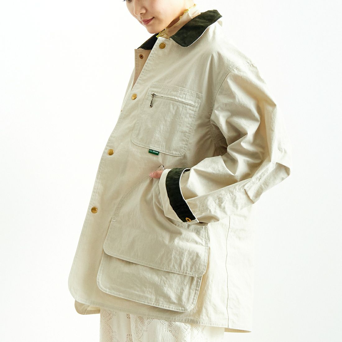 L.L.BEAN [エルエルビーン] BEAN'S フィールドコート [5175-9043] 24 SAND &&モデル身長：160cm 着用サイズ：S&&