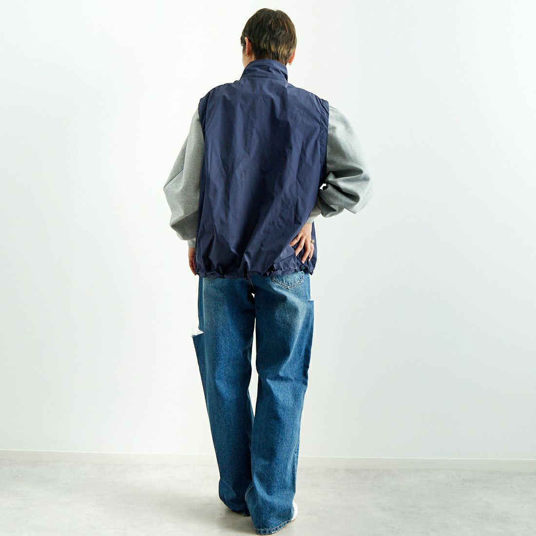 L.L.BEAN [エルエルビーン] ロックスベリーベスト [5175-9048] 67 NAVY &&モデル身長：160cm 着用サイズ：M&&