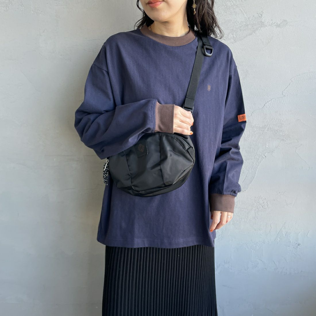 NVY/BRN&&モデル身長：160cm 着用サイズ：S&&