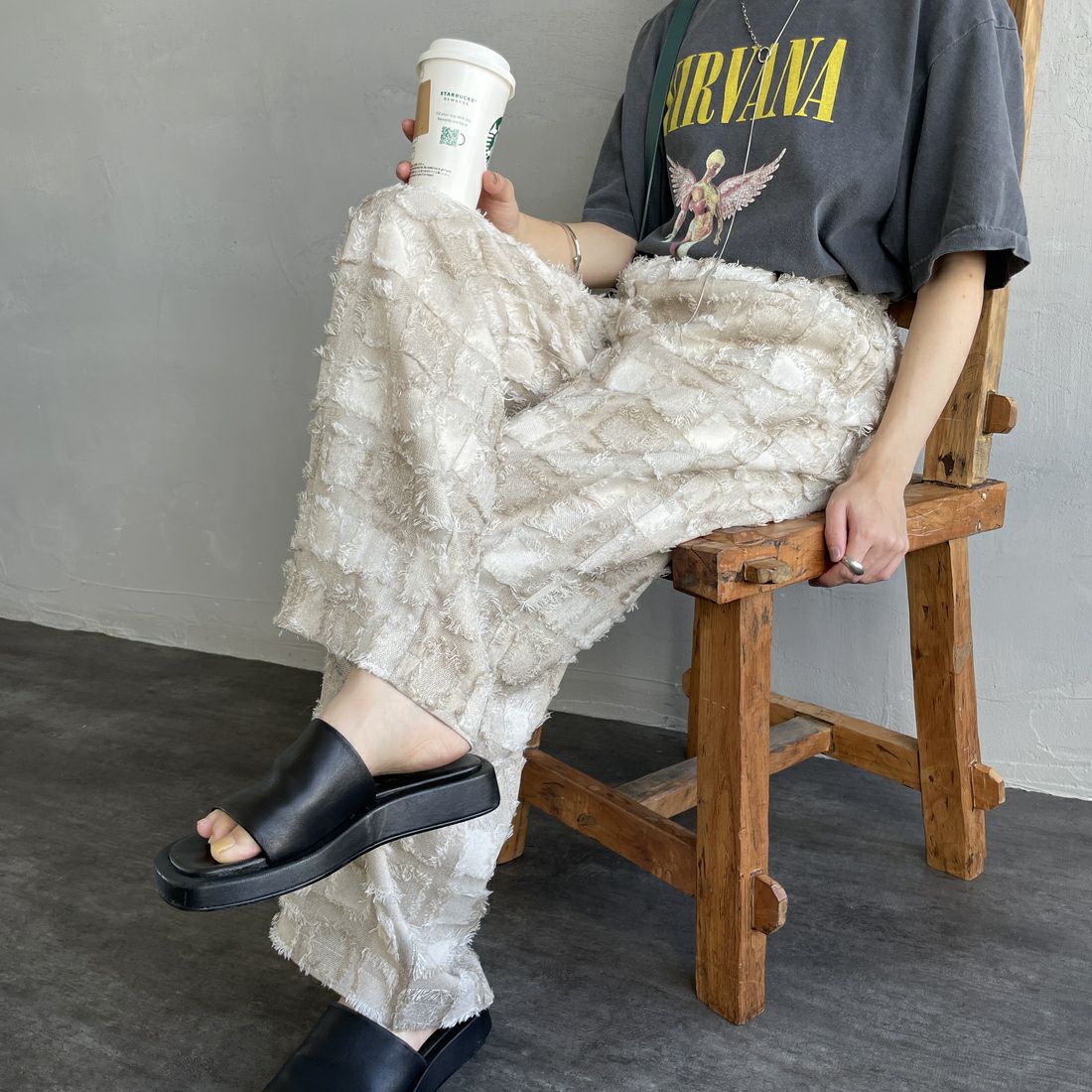 22 BEIGE&&モデル身長：158cm 着用サイズ：F&&