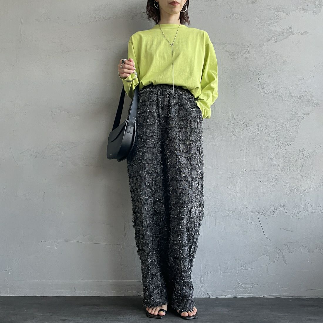 08 CHARCOA&&モデル身長：158cm 着用サイズ：F&&
