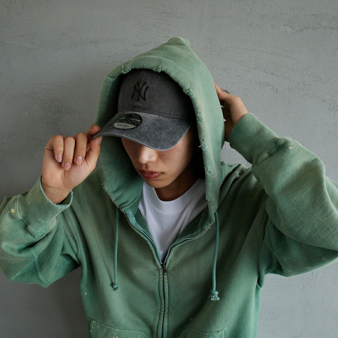 NEW ERA [ニューエラ] 別注 9TWENTY アシッドウォッシュ加工キャップ [14667308-JF] BLACK