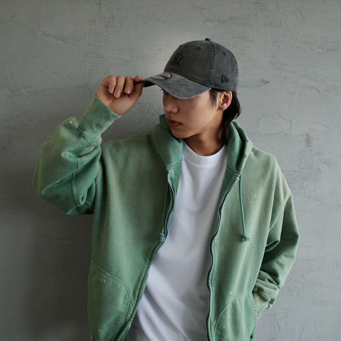 NEW ERA [ニューエラ] 別注 9TWENTY アシッドウォッシュ加工キャップ [14667308-JF] BLACK