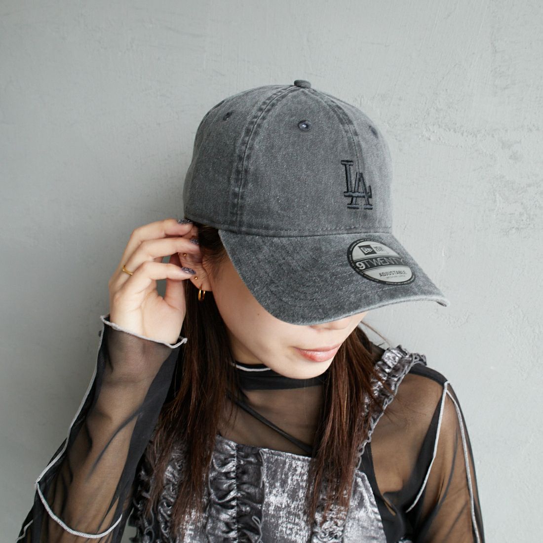 NEW ERA [ニューエラ] 別注 9TWENTY アシッドウォッシュ加工キャップ [14667311-JF] BLACK