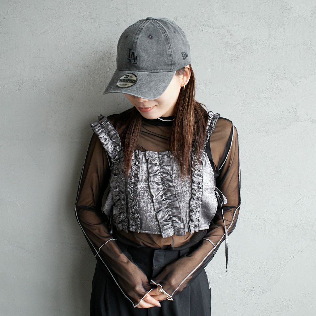 NEW ERA [ニューエラ] 別注 9TWENTY アシッドウォッシュ加工キャップ [14667311-JF] BLACK