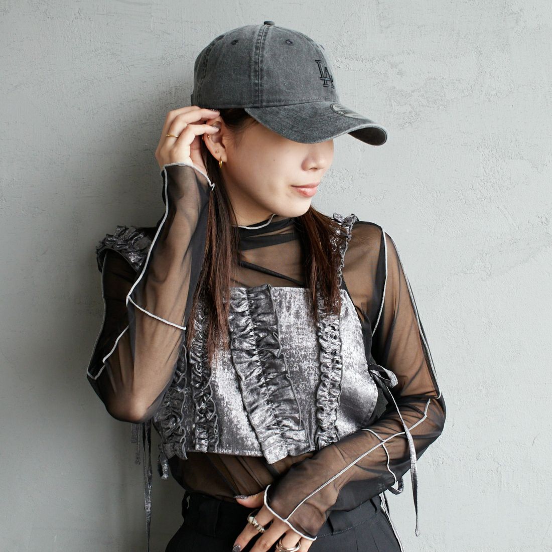 NEW ERA [ニューエラ] 別注 9TWENTY アシッドウォッシュ加工キャップ [14667311-JF] BLACK