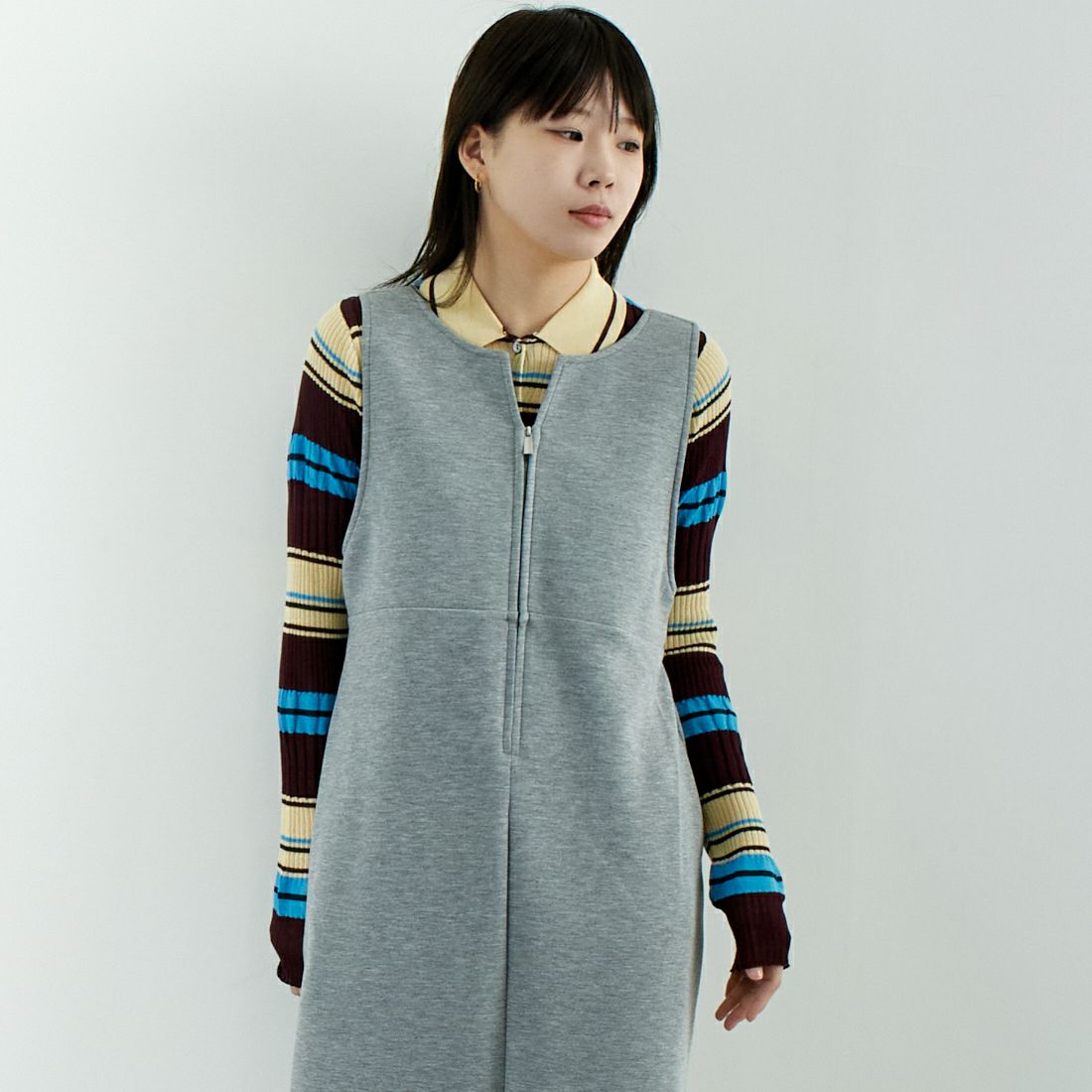 Maison de L'allure [メゾン ドゥ ラリュール] 2WAYダンボールニットジャンスカ [M24142019] 07 GRAY