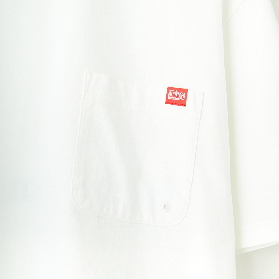 MANHATTAN PORTAGE [マンハッタンポーテージ] 別注 メッシュ切替 バックプリントTシャツ [25SSMP-IN65-JF] WHITE