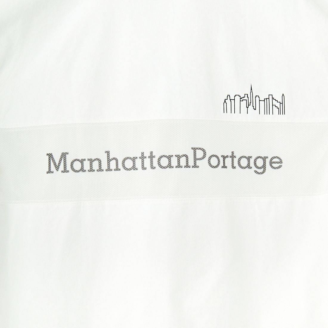 MANHATTAN PORTAGE [マンハッタンポーテージ] 別注 メッシュ切替 バックプリントTシャツ [25SSMP-IN65-JF] WHITE