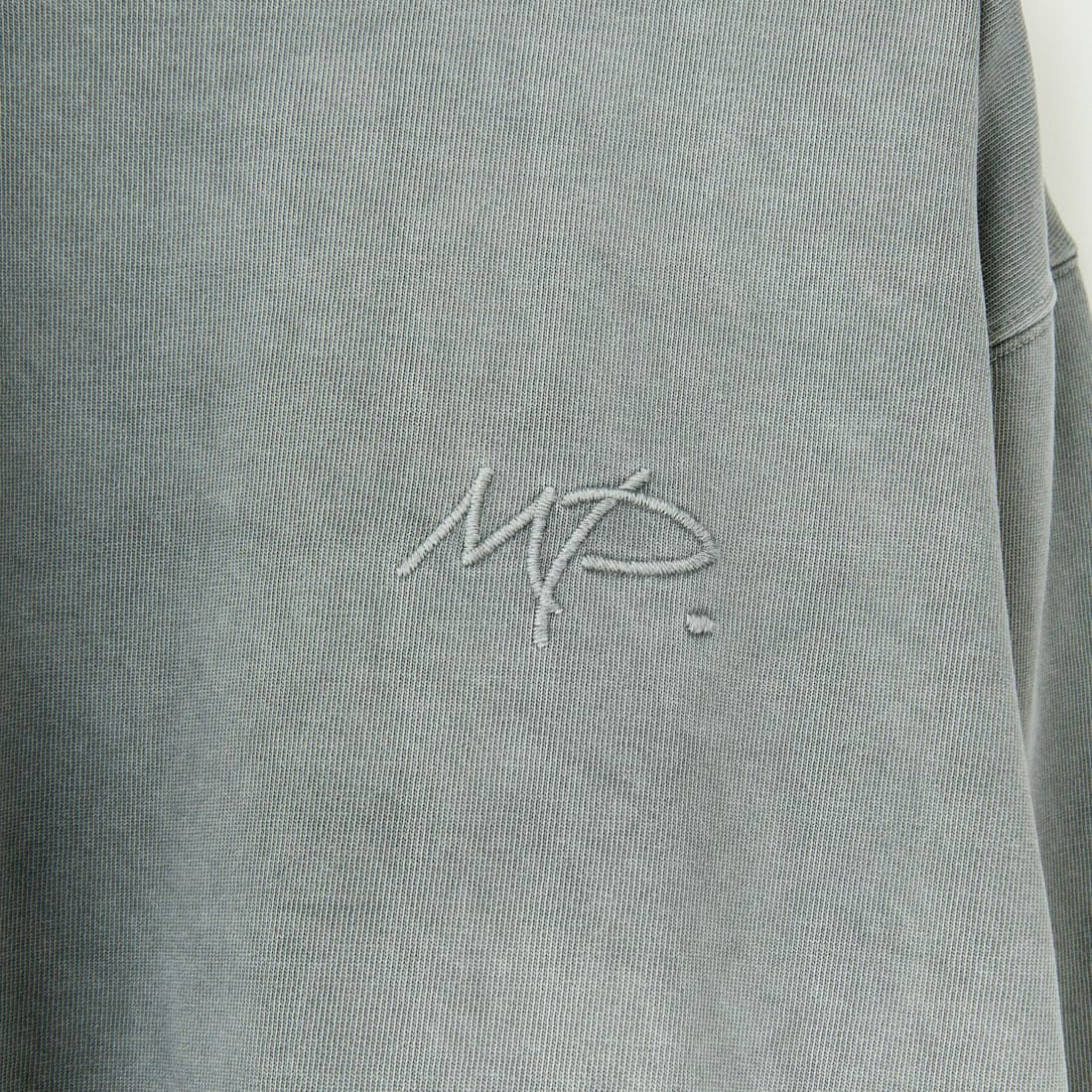 MANHATTAN PORTAGE [マンハッタンポーテージ] 別注 ピグメント染め 手書き風バックロゴ刺繍ロンT [25SSMP-IN64-JF] GRAY