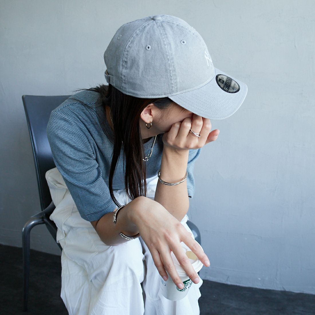 NEW ERA [ニューエラ] 別注 9TWENTY アシッドウォッシュ加工キャップ [14682599-JF] GRAY