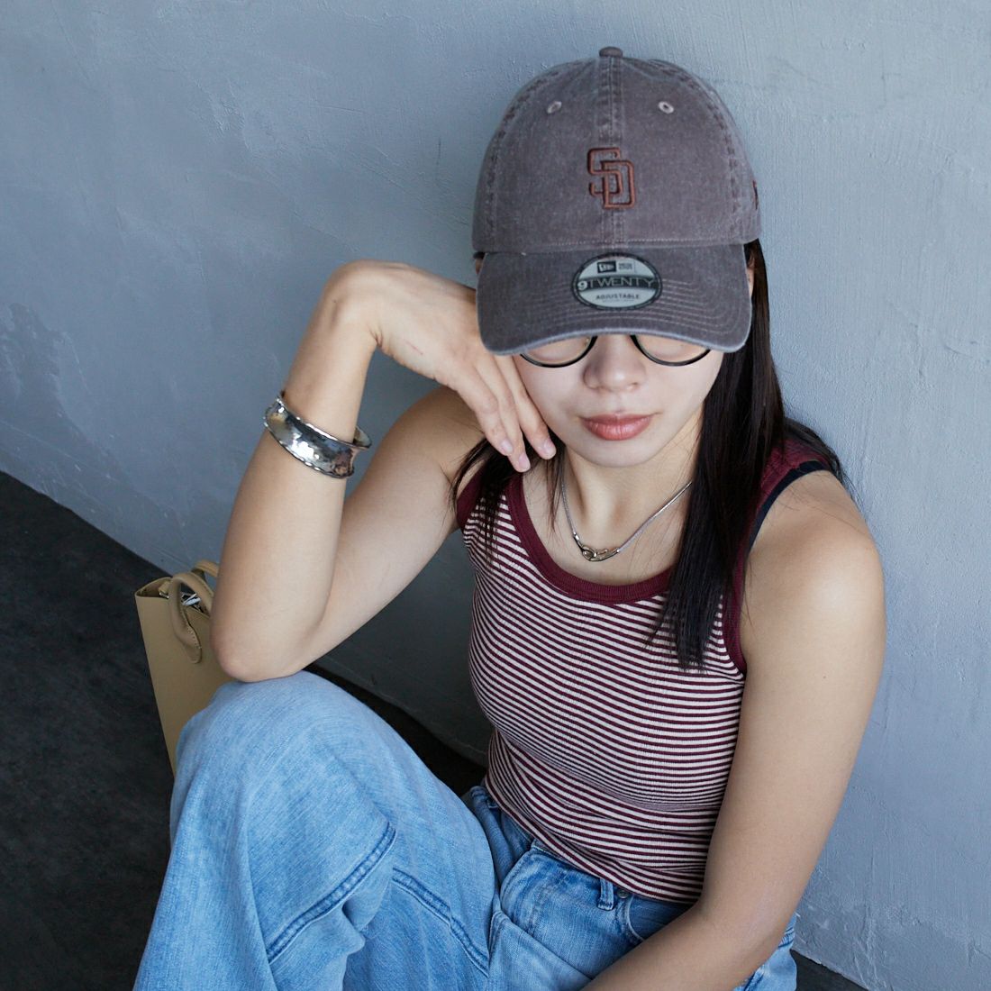 NEW ERA [ニューエラ] 別注 9TWENTY アシッドウォッシュ加工キャップ [14682598-JF] BROWN