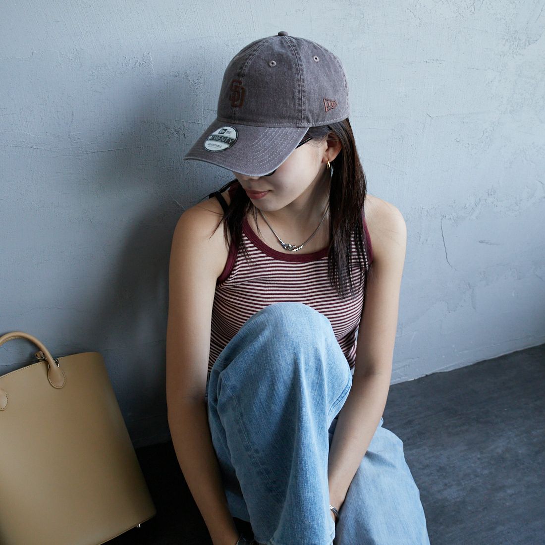 NEW ERA [ニューエラ] 別注 9TWENTY アシッドウォッシュ加工キャップ [14682598-JF] BROWN