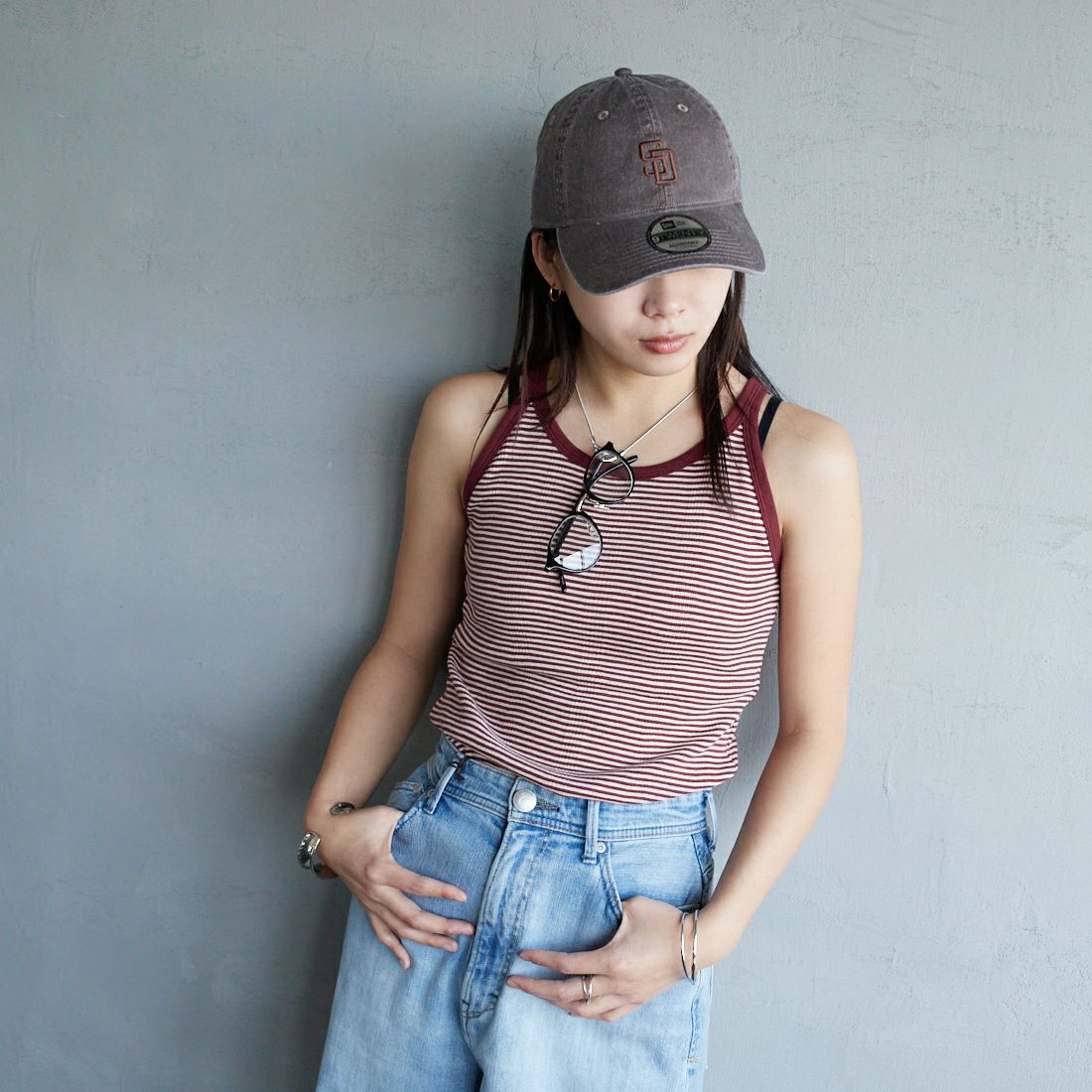 NEW ERA [ニューエラ] 別注 9TWENTY アシッドウォッシュ加工キャップ [14682598-JF] BROWN