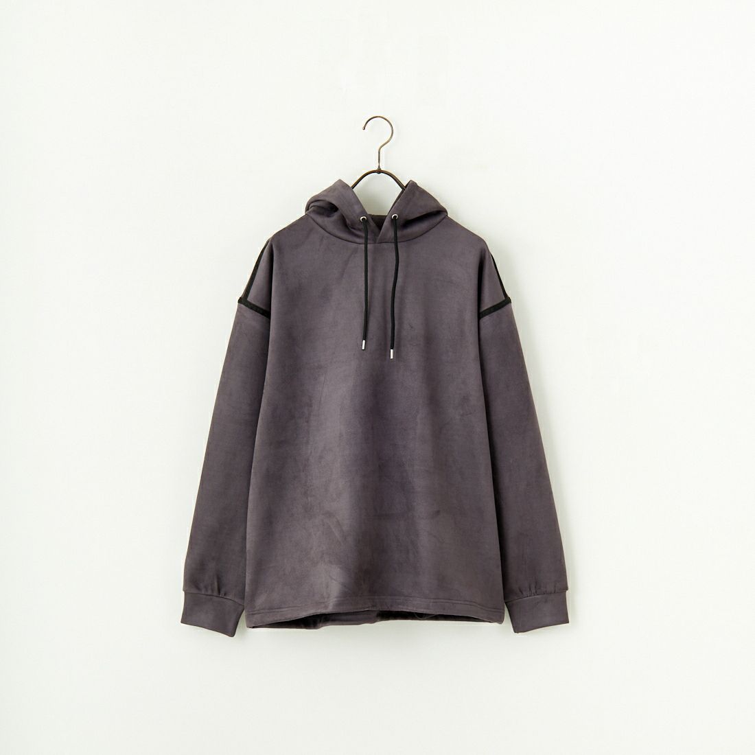 SLICK [スリック] ストレッチフェイクスエードプルパーカー [5155921] 720 COAL B