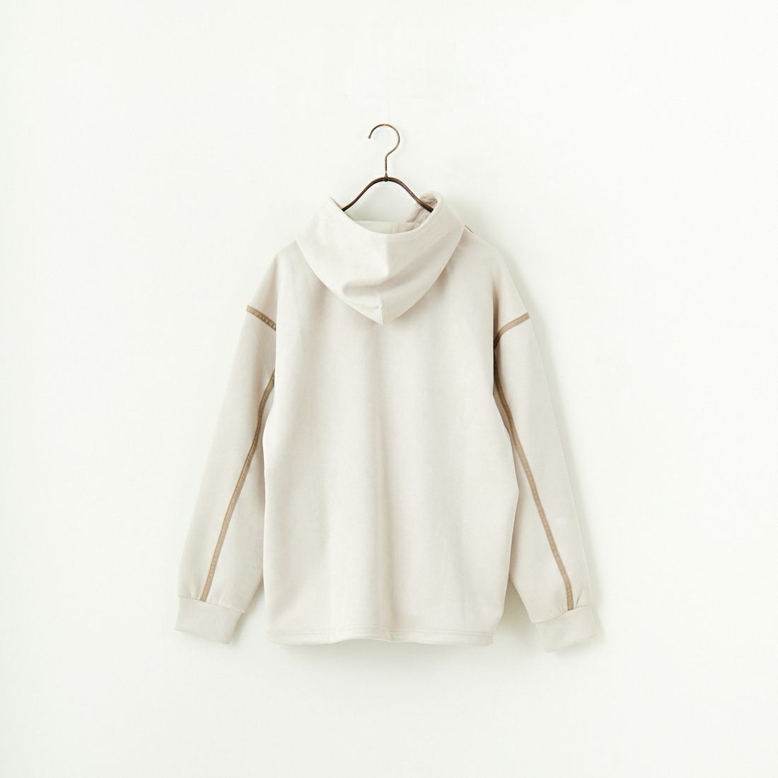 SLICK [スリック] ストレッチフェイクスエードプルパーカー [5155921] 520 GRY BE