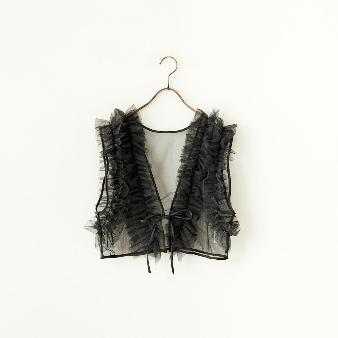 nenom [ネノム] 2WAY チュールフリルベスト [NE24122032] 09 BLACK