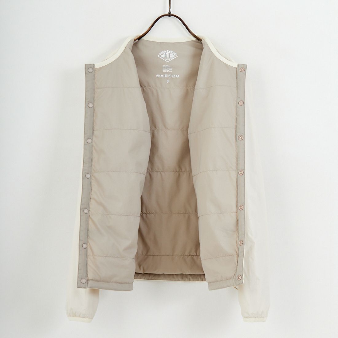 DANTON [ダントン] インサレーションノーカラージャケット [DT-A0632SNT] BLACK