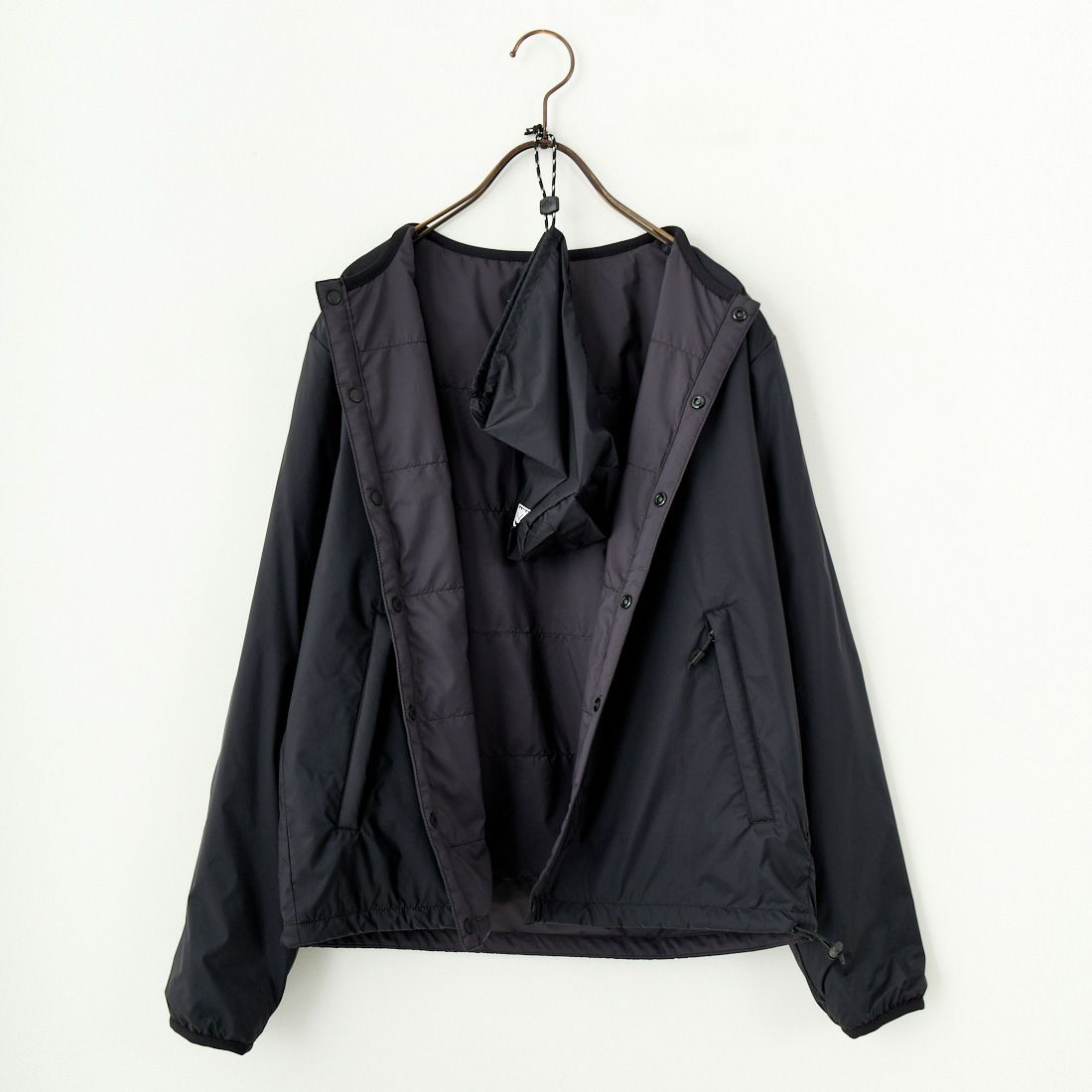 DANTON [ダントン] インサレーションノーカラージャケット [DT-A0632SNT] BLACK
