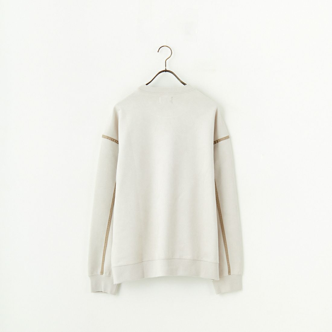 SLICK [スリック] ストレッチフェイクスエードパイピングプルオーバー [5155919] 520 GRY BE