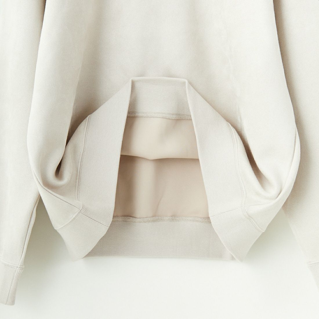 SLICK [スリック] ストレッチフェイクスエードパイピングプルオーバー [5155919] 520 GRY BE