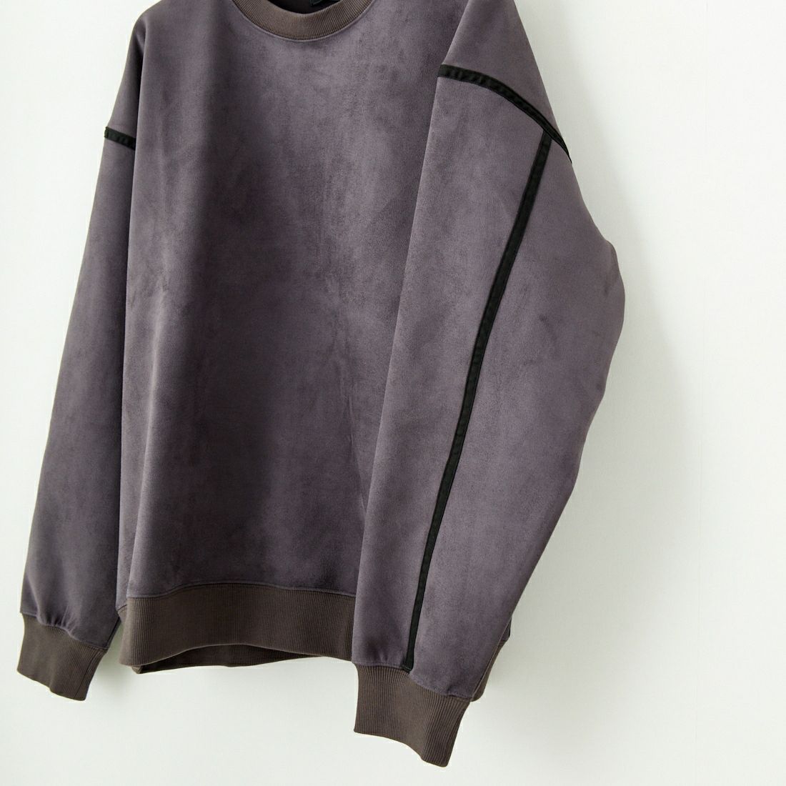 SLICK [スリック] ストレッチフェイクスエードパイピングプルオーバー [5155919] 720 COAL B