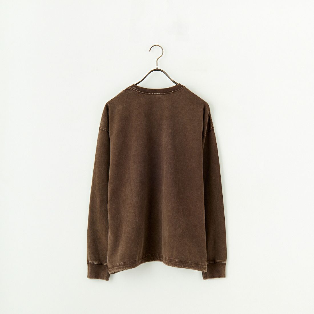 ONEITA [オニータ] ケミカル加工ドロストロングTシャツ [2521-412IN] BROWN &&モデル身長：179cm 着用サイズ：M&&