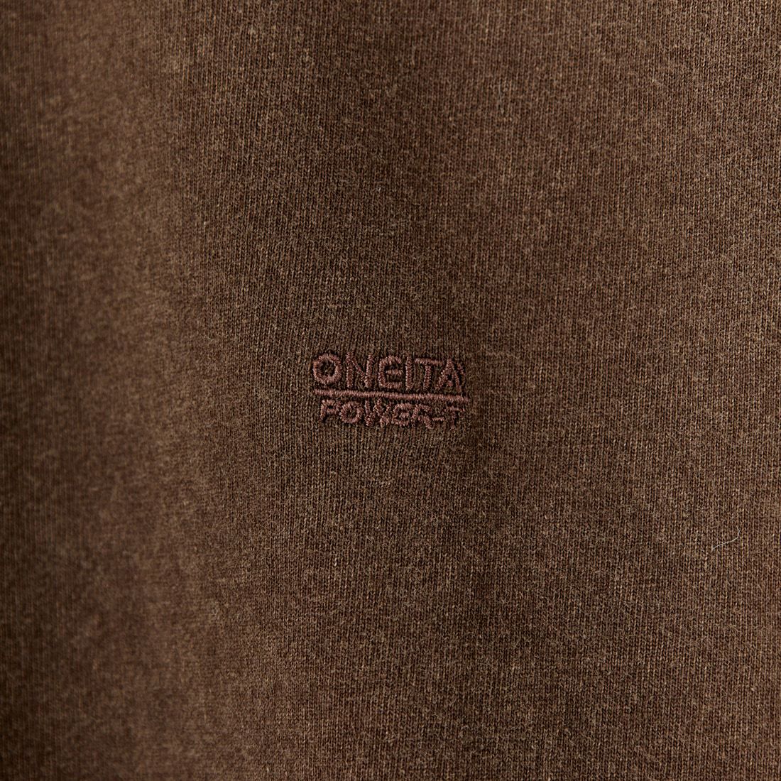 ONEITA [オニータ] ケミカル加工ドロストロングTシャツ [2521-412IN] BROWN &&モデル身長：179cm 着用サイズ：M&&