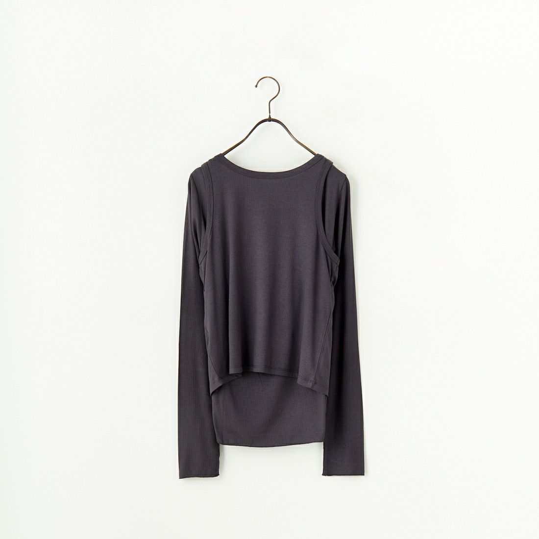 nenom [ネノム] 2ピース アメスリレイヤードシアーカットソー [NE25112004] 08 CHARCOA