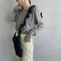 05 L.GRAY&&モデル身長：150cm 着用サイズ：F&&
