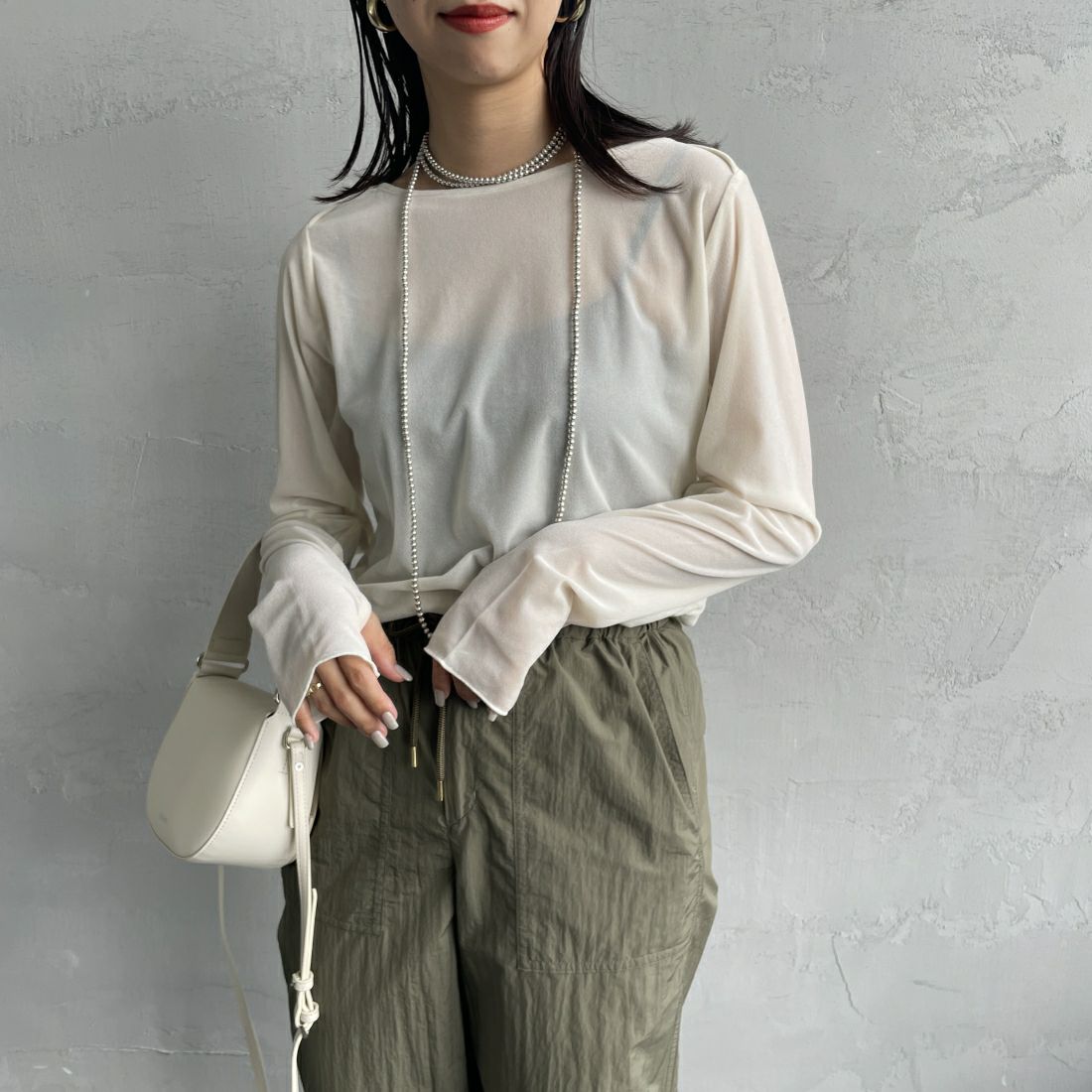 02 OFF&&モデル身長：163cm 着用サイズ：F&&