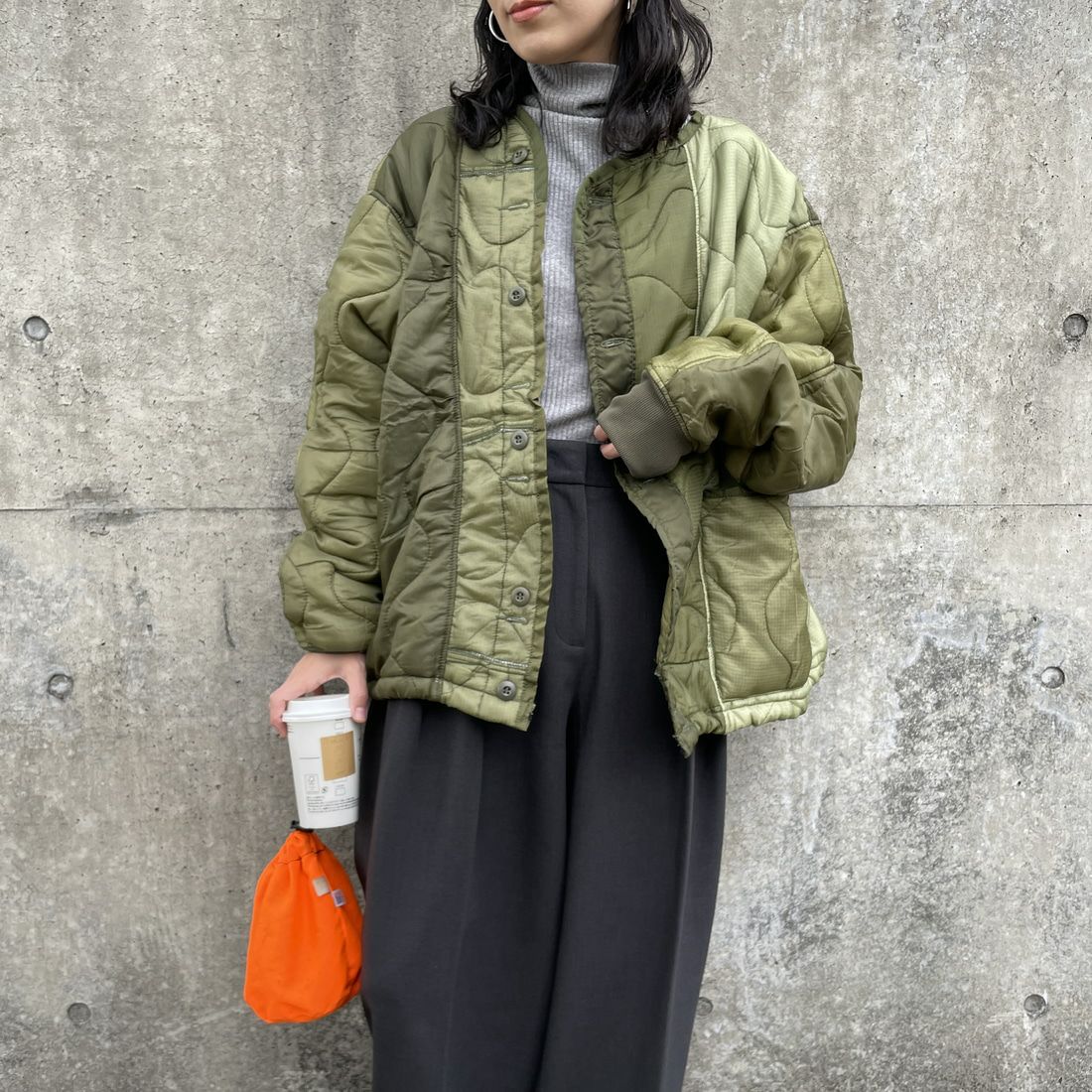 OLIVE&&モデル身長：160cm 着用サイズ：ONE SIZE&&