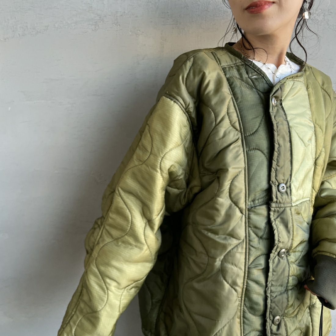 ODDMENT [オッドメント] M-65 リメイクショートキルティングライナージャケット [QUILT-NEW-SHORT-JKT] OLIVE