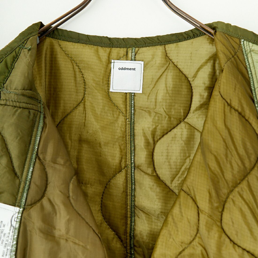 ODDMENT [オッドメント] M-65 リメイクショートキルティングライナージャケット [QUILT-NEW-SHORT-JKT] OLIVE