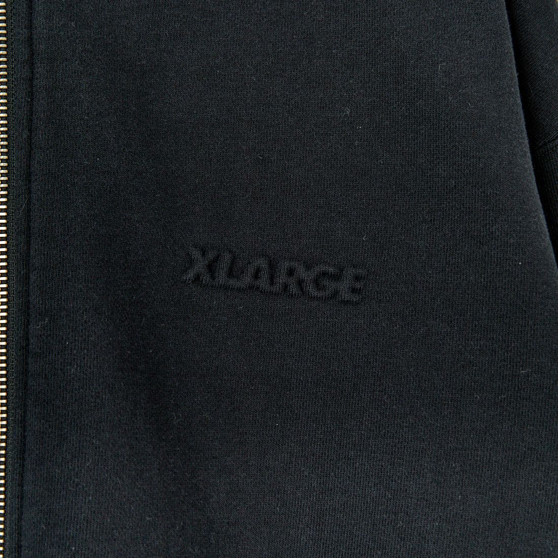 XLARGE [エクストララージ] エンボスOGボックスロゴ ジップアップスウェットフーディ [101251012002] BLACK