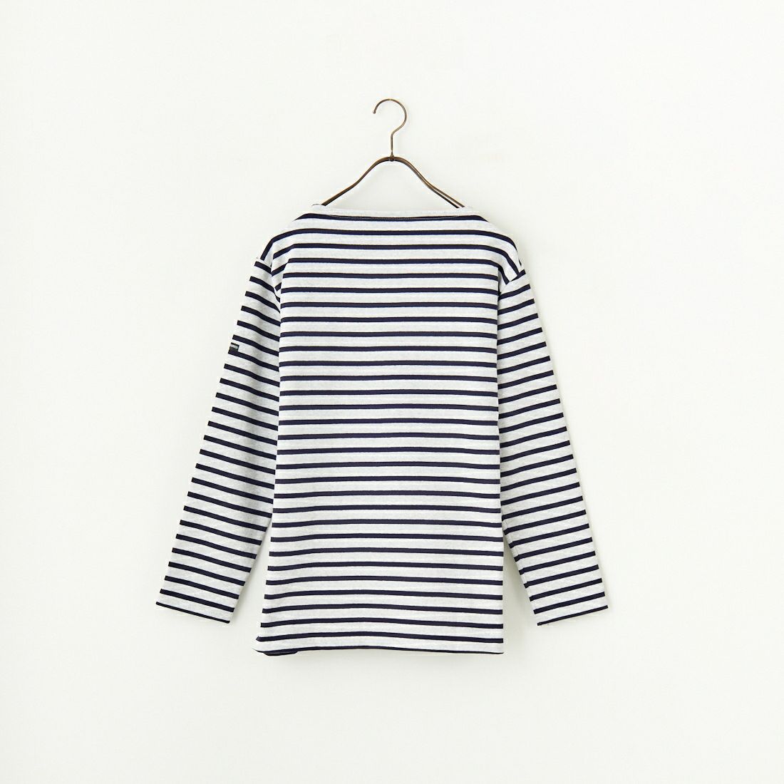 ST.JAMES [セントジェームス] 別注 バスクボーダーロングスリーブTシャツ [OUESSANT-JF] GRI/NAV