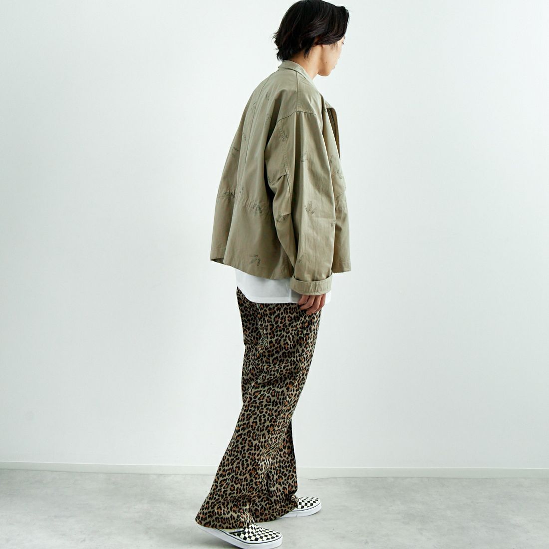 Needles [ニードルズ] トラックパンツ [QV316] B LEOPARD &&モデル身長：179cm 着用サイズ：M&&