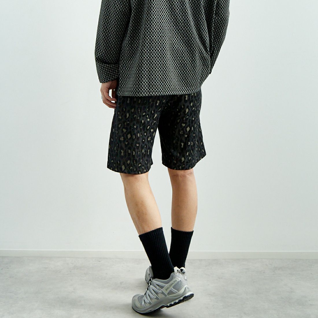 Needles [ニードルズ] バスケットボールショーツ [QV247] B LEOPARD &&モデル身長：179cm 着用サイズ：M&&