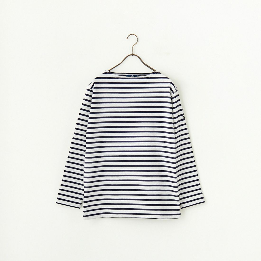 ST.JAMES [セントジェームス] 別注 バスクボーダーロングスリーブTシャツ [OUESSANT-JF] GRI/NAV