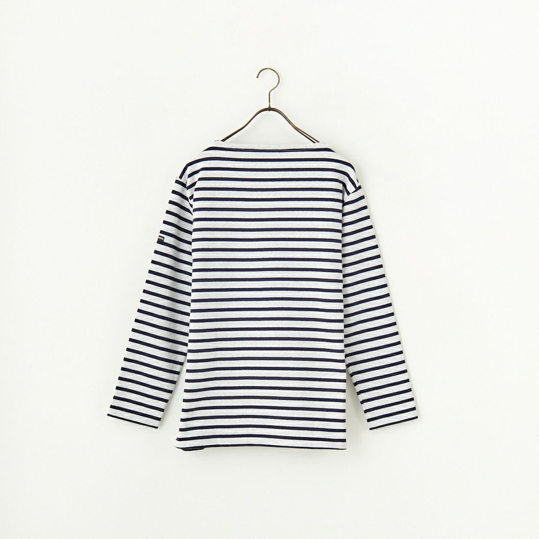 ST.JAMES [セントジェームス] 別注 バスクボーダーロングスリーブTシャツ [OUESSANT-JF] GRI/NAV