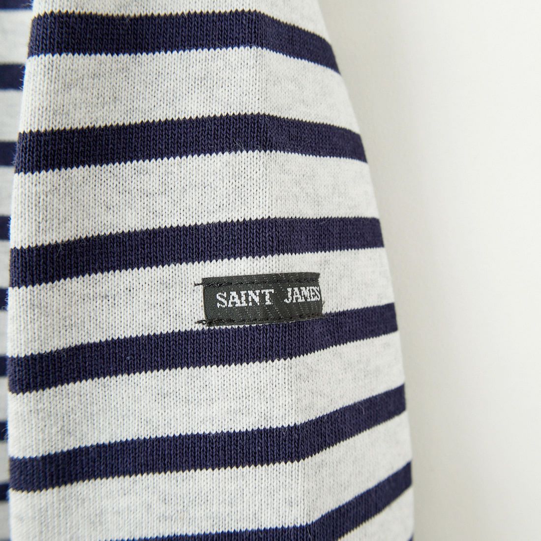 ST.JAMES [セントジェームス] 別注 バスクボーダーロングスリーブTシャツ [OUESSANT-JF] GRI/NAV