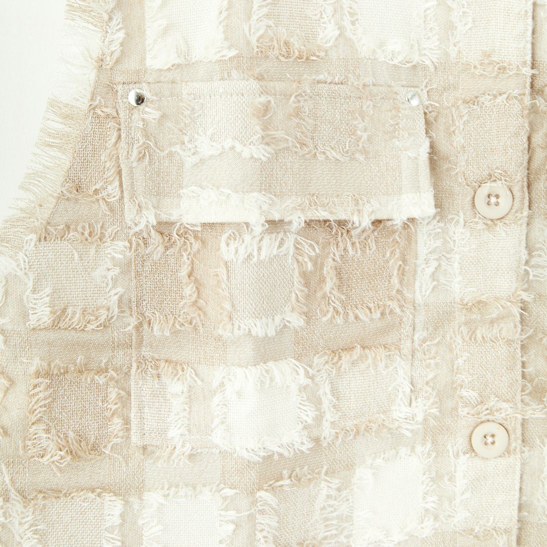 nenom [ネノム] ブロックフェザー ショートベスト [NE25112012] 22 BEIGE