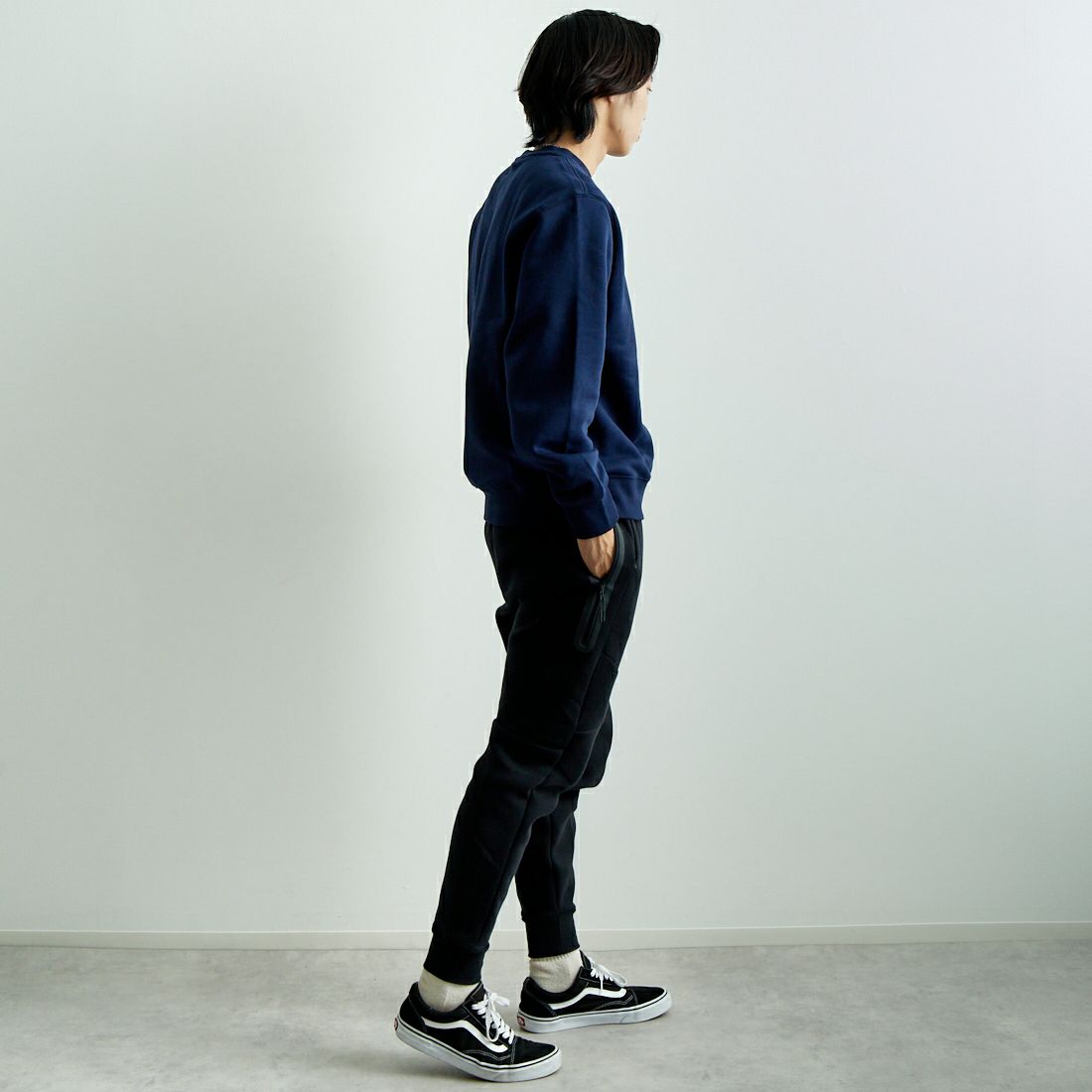 NIKE [ナイキ] テックフリースジョガーパンツ [HV0960] 010 BLACK &&モデル身長：179cm 着用サイズ：L&&