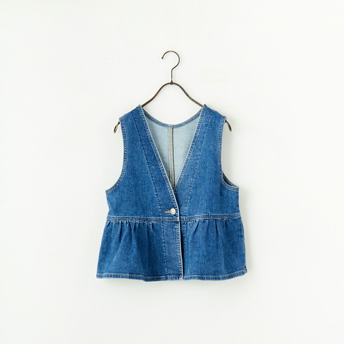 SOMETHING [サムシング] ペプラムデニムビスチェ [ST123] 98 L.BLUE