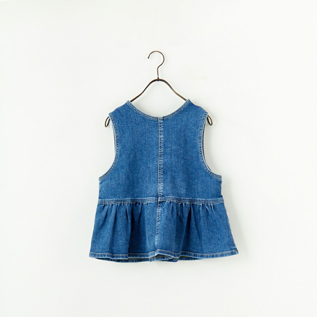 SOMETHING [サムシング] ペプラムデニムビスチェ [ST123] 98 L.BLUE