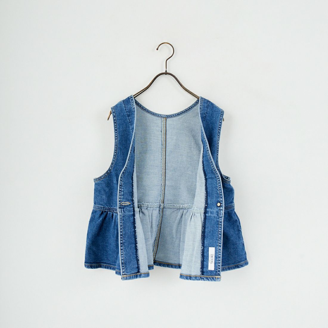 SOMETHING [サムシング] ペプラムデニムビスチェ [ST123] 98 L.BLUE