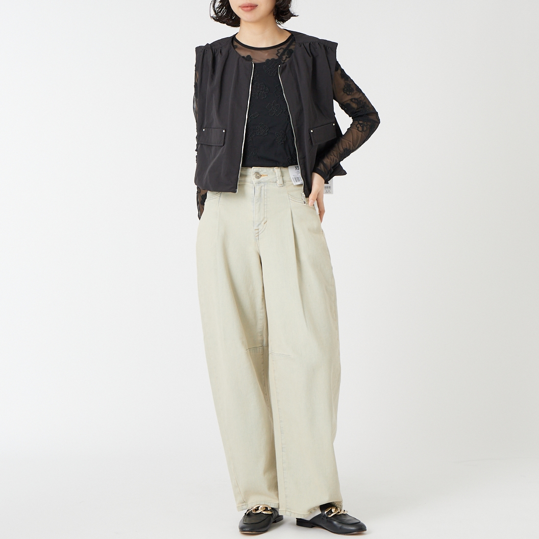 SOMETHING [サムシング] HANAタックカーブデニムパンツ [SEA880] 00 O.W