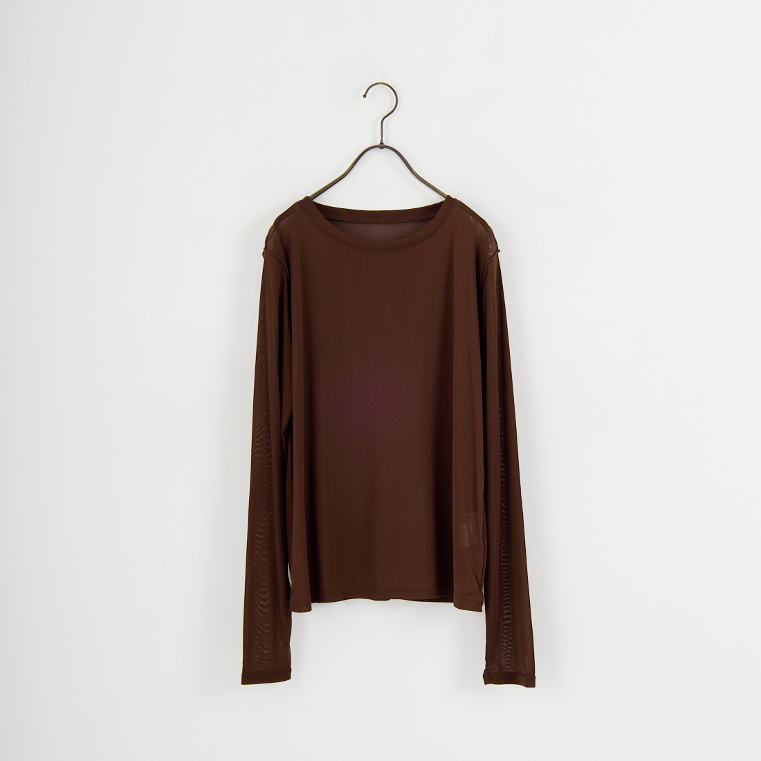 nenom [ネノム] クルーネック シアーカットソー [NE25112034] 28 BROWN
